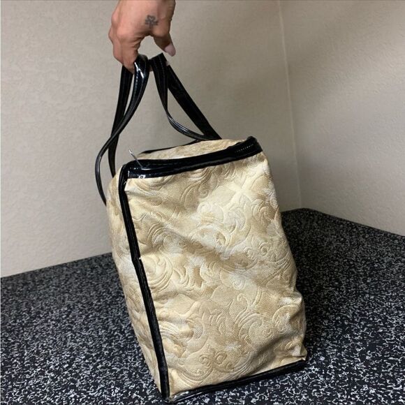 Vintage Gold & Black Rose Square Tote - Picture 8 of 11